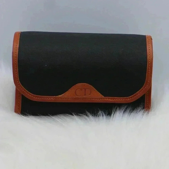 Dior Pouch CD Mark  Canvas Leather - Picture 2 of 14